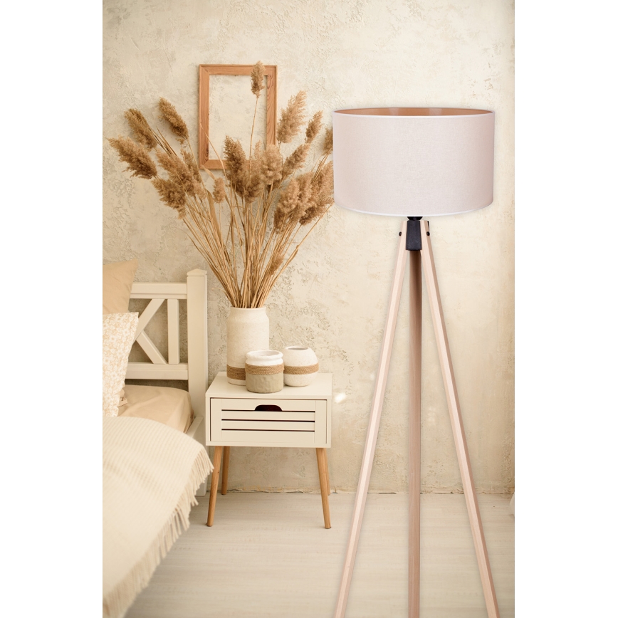 Duolla - Gulvlampe 1xE27/60W/230V diameter 44 cm cremefarvet/beige