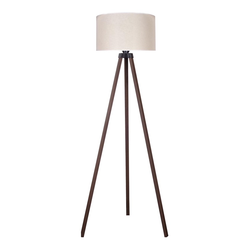 Duolla - Gulvlampe 1xE27/60W/230V diameter 44 cm cremefarvet/brun