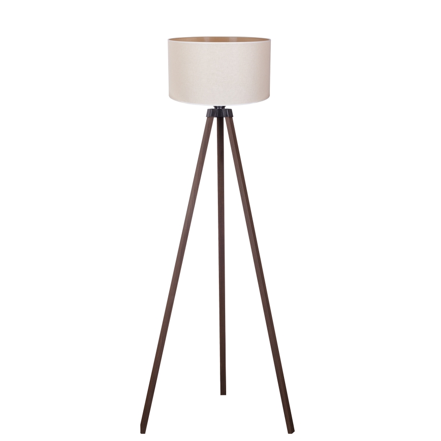 Duolla - Gulvlampe 1xE27/60W/230V diameter 44 cm cremefarvet/brun
