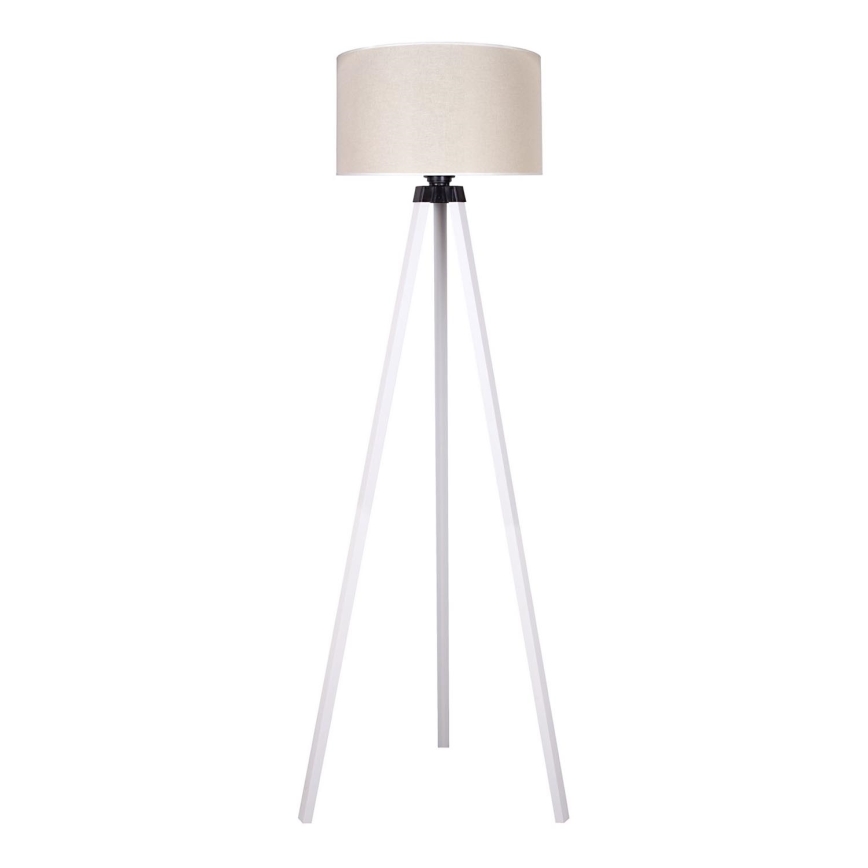 Duolla - Gulvlampe 1xE27/60W/230V diameter 44 cm cremefarvet/hvid