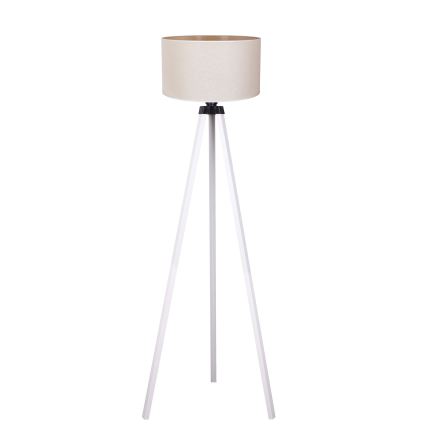Duolla - Gulvlampe 1xE27/60W/230V diameter 44 cm cremefarvet/hvid