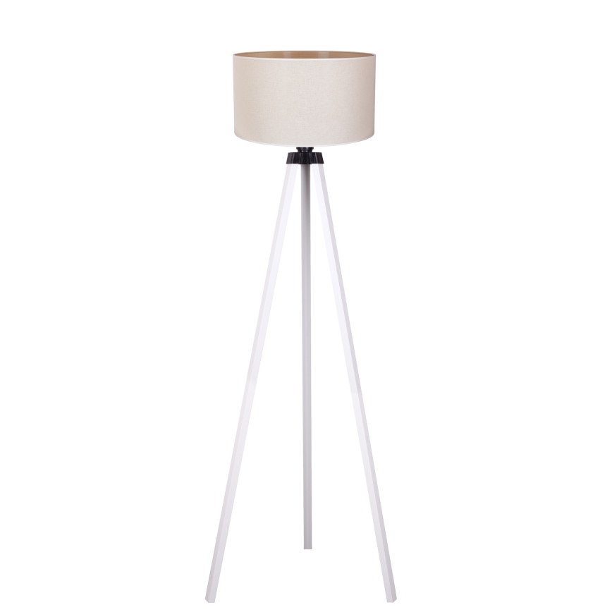 Duolla - Gulvlampe 1xE27/60W/230V diameter 44 cm cremefarvet/hvid