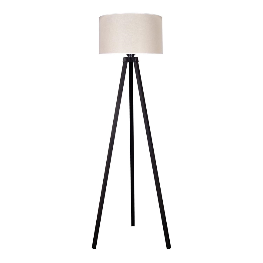 Duolla - Gulvlampe 1xE27/60W/230V diameter 44 cm cremefarvet/wenge