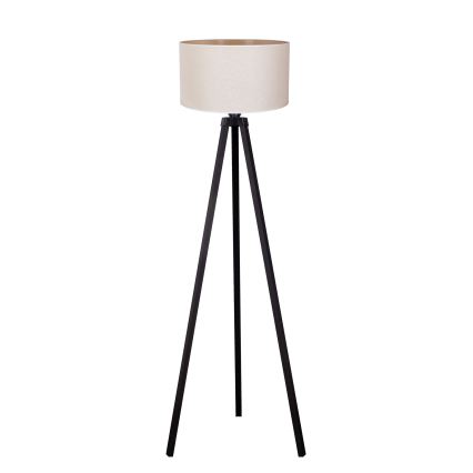 Duolla - Gulvlampe 1xE27/60W/230V diameter 44 cm cremefarvet/wenge