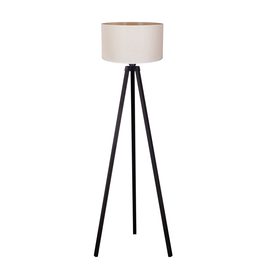 Duolla - Gulvlampe 1xE27/60W/230V diameter 44 cm cremefarvet/wenge