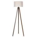 Duolla - Gulvlampe 1xE27/60W/230V diameter 44 cm cremefarvet/wenge
