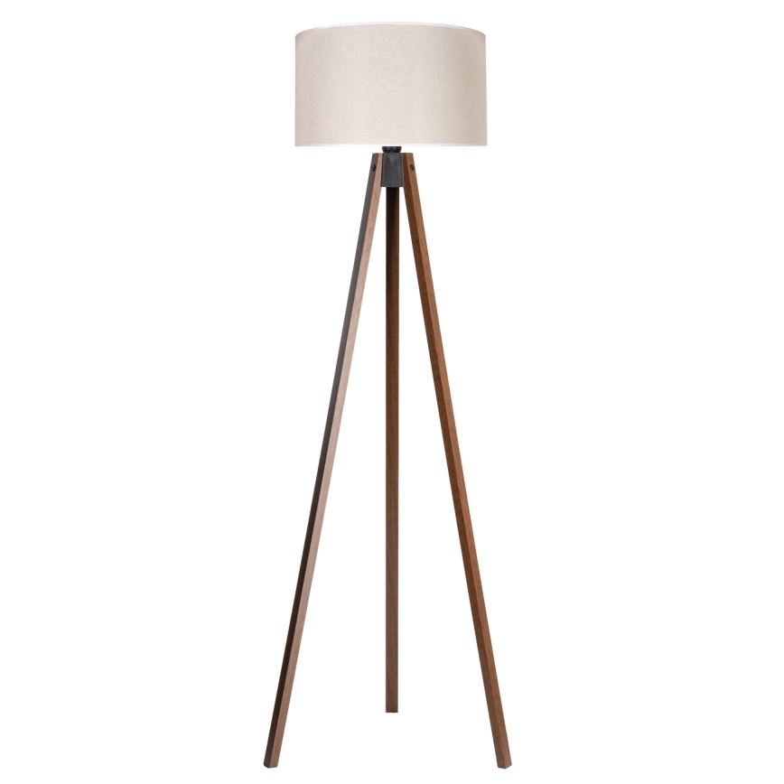 Duolla - Gulvlampe 1xE27/60W/230V diameter 44 cm cremefarvet/wenge