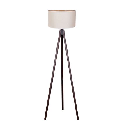 Duolla - Gulvlampe 1xE27/60W/230V diameter 44 cm cremefarvet/wenge