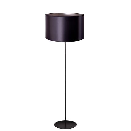 Duolla - Gulvlampe CANNES 1xE27/15W/230V diameter 45 cm sort/sølvfarvet