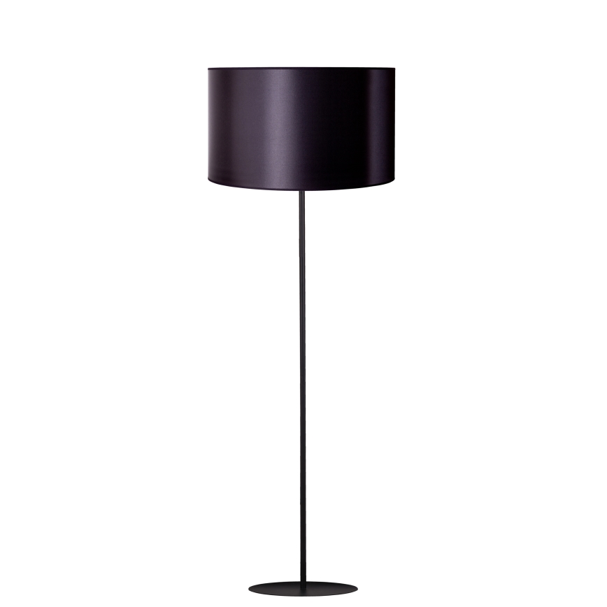 Duolla - Gulvlampe CANNES 1xE27/15W/230V diameter 45 cm sort/sølvfarvet
