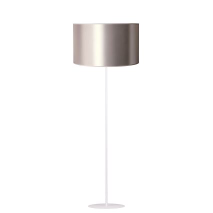 Duolla - Gulvlampe CANNES 1xE27/15W/230V diameter 45 cm sølvfarvet/kobber/hvid