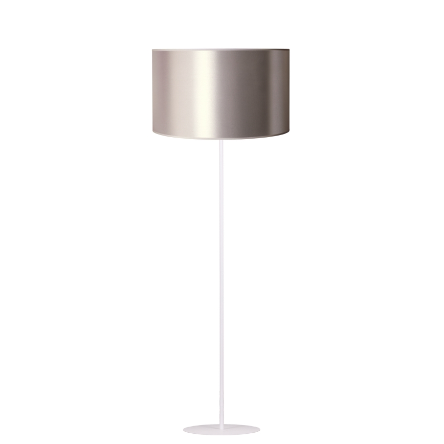 Duolla - Gulvlampe CANNES 1xE27/15W/230V diameter 45 cm sølvfarvet/kobber/hvid
