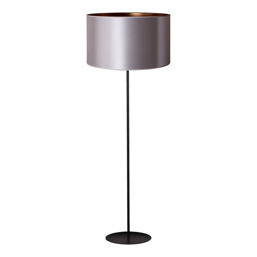 Duolla - Gulvlampe CANNES 1xE27/15W/230V diameter 45 cm sølvfarvet/kobber/sort