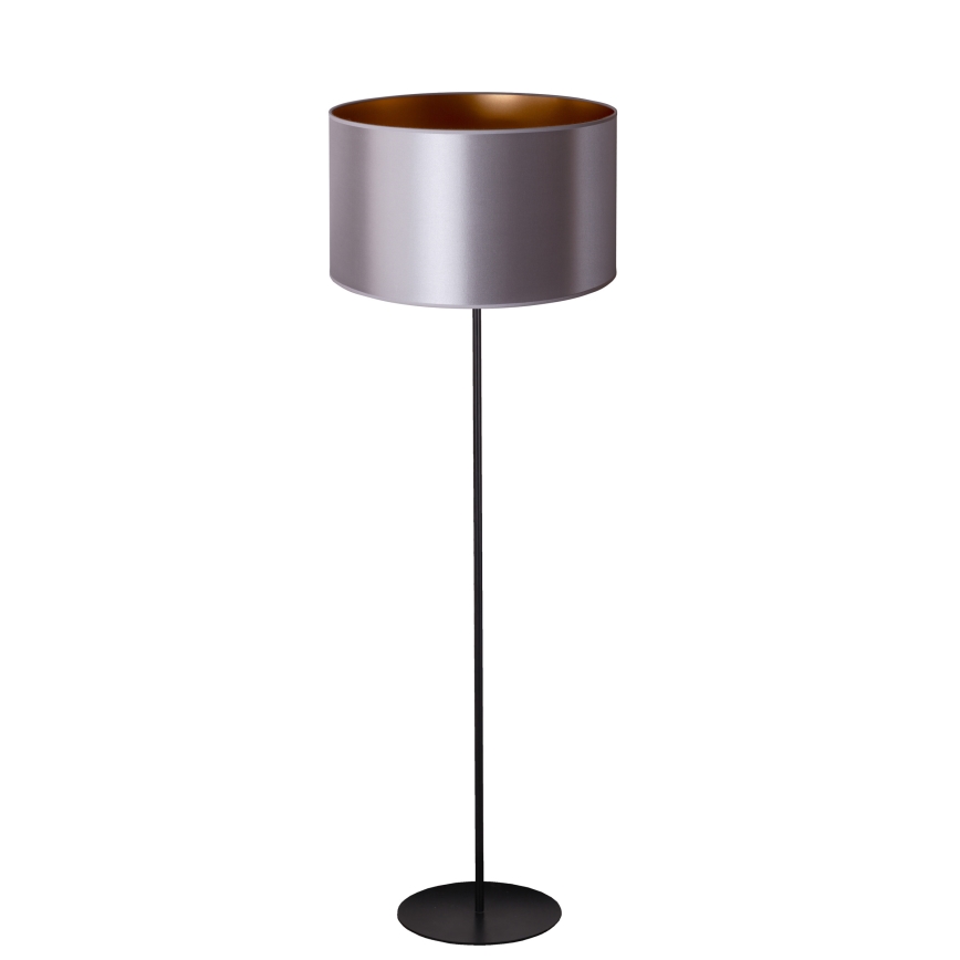 Duolla - Gulvlampe CANNES 1xE27/15W/230V diameter 45 cm sølvfarvet/kobber/sort