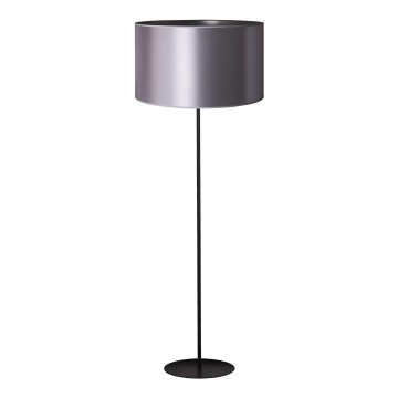 Duolla - Gulvlampe CANNES 1xE27/15W/230V diameter 45 cm sølvfarvet/sort