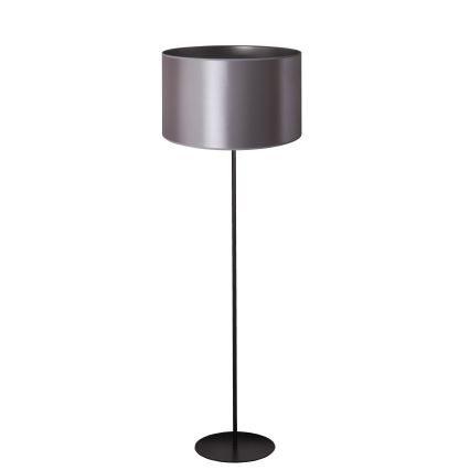 Duolla - Gulvlampe CANNES 1xE27/15W/230V diameter 45 cm sølvfarvet/sort