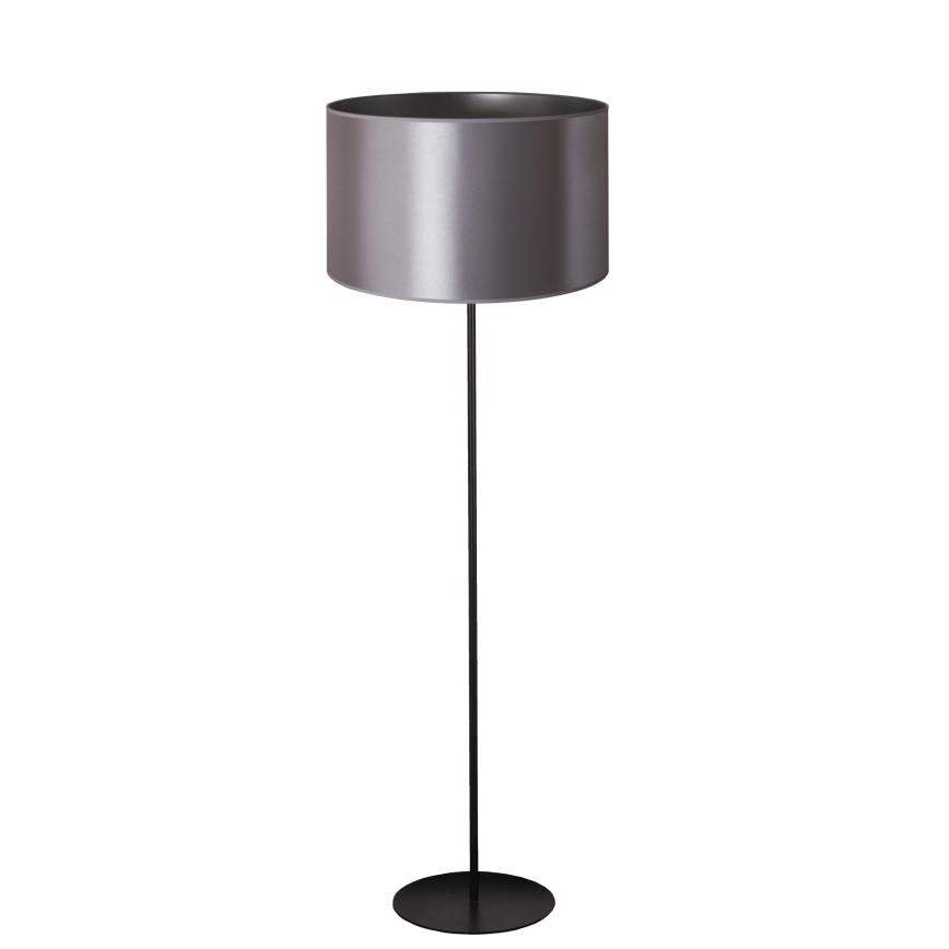 Duolla - Gulvlampe CANNES 1xE27/15W/230V diameter 45 cm sølvfarvet/sort