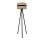 Duolla - Gulvlampe DUO 1xE27/15W/230V diameter 40 cm Rattan/sort