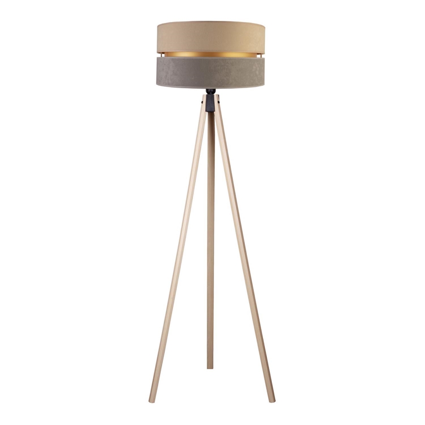 Duolla - Gulvlampe DUO 1xE27/60W/230V diameter 44 cm beige/grå/beige