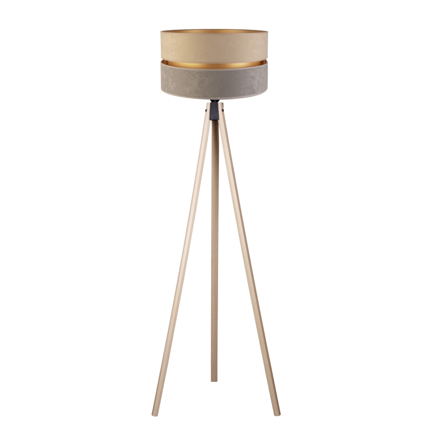 Duolla - Gulvlampe DUO 1xE27/60W/230V diameter 44 cm beige/grå/beige