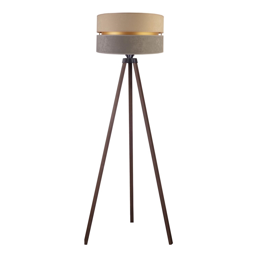 Duolla - Gulvlampe DUO 1xE27/60W/230V diameter 44 cm beige/grå/brun