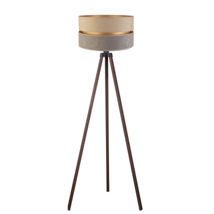 Duolla - Gulvlampe DUO 1xE27/60W/230V diameter 44 cm beige/grå/brun