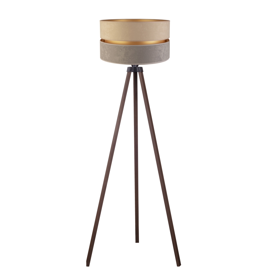 Duolla - Gulvlampe DUO 1xE27/60W/230V diameter 44 cm beige/grå/brun