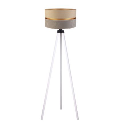 Duolla - Gulvlampe DUO 1xE27/60W/230V diameter 44 cm beige/grå/hvid