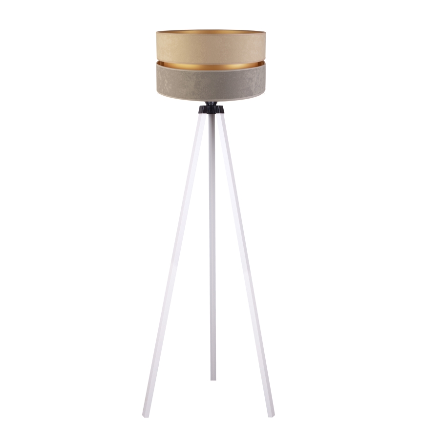 Duolla - Gulvlampe DUO 1xE27/60W/230V diameter 44 cm beige/grå/hvid