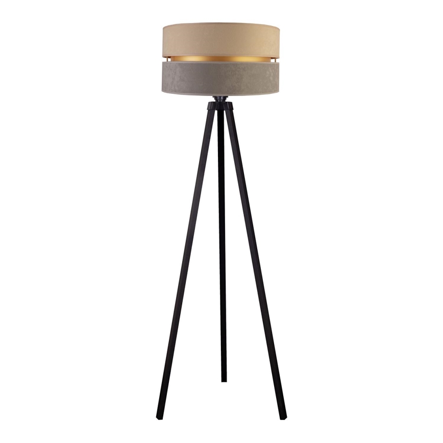 Duolla - Gulvlampe DUO 1xE27/60W/230V diameter 44 cm beige/grå/wenge