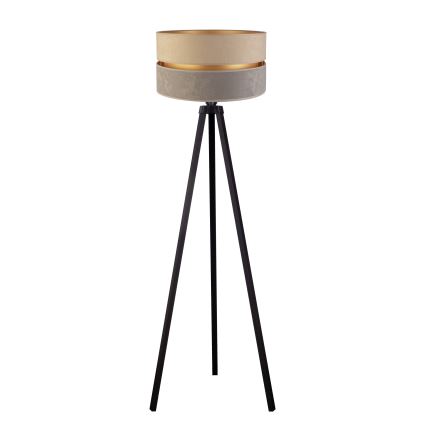 Duolla - Gulvlampe DUO 1xE27/60W/230V diameter 44 cm beige/grå/wenge
