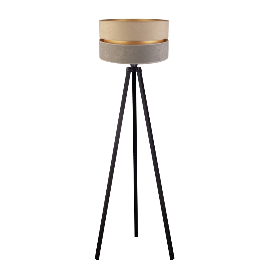 Duolla - Gulvlampe DUO 1xE27/60W/230V diameter 44 cm beige/grå/wenge