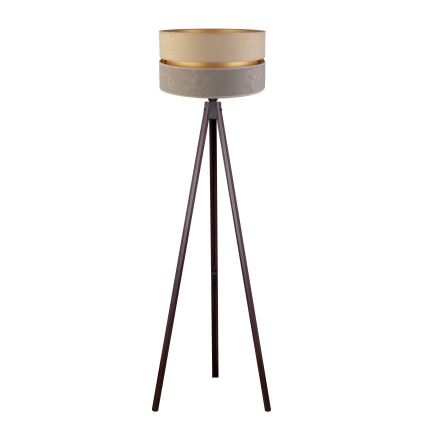 Duolla - Gulvlampe DUO 1xE27/60W/230V diameter 44 cm beige/grå/wenge