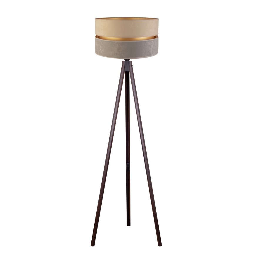Duolla - Gulvlampe DUO 1xE27/60W/230V diameter 44 cm beige/grå/wenge