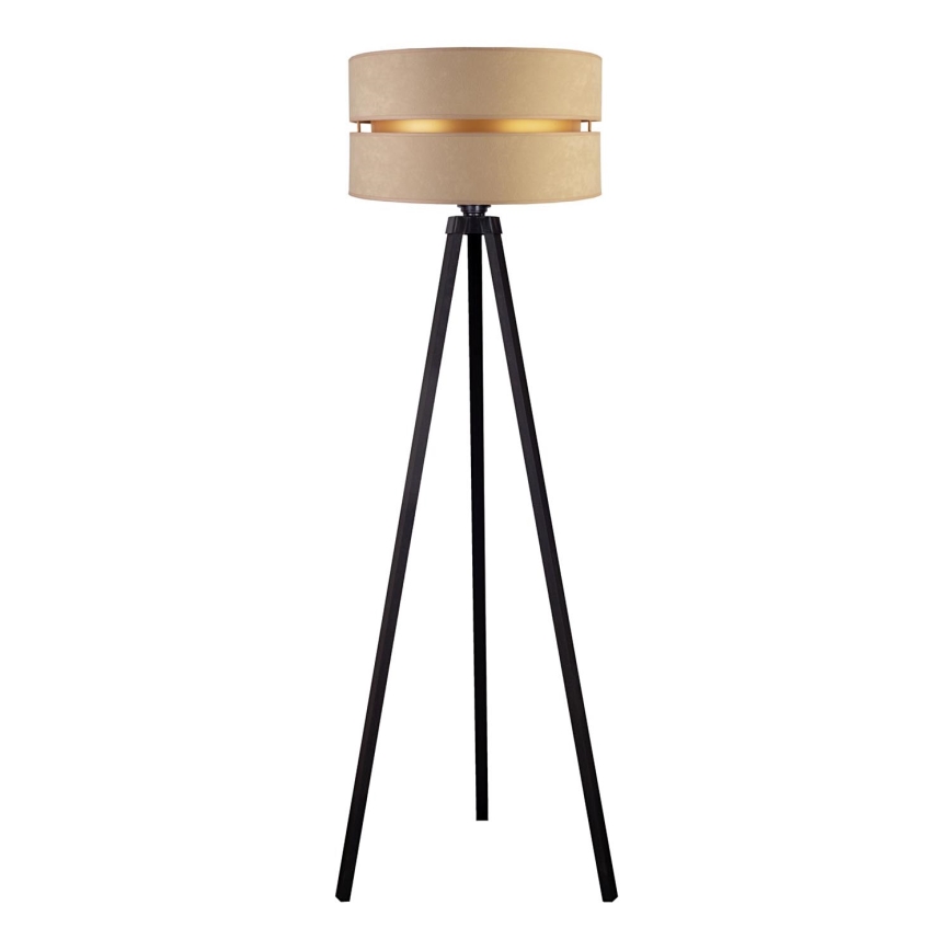Duolla - Gulvlampe DUO 1xE27/60W/230V diameter 44 cm beige/wenge