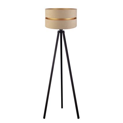 Duolla - Gulvlampe DUO 1xE27/60W/230V diameter 44 cm beige/wenge