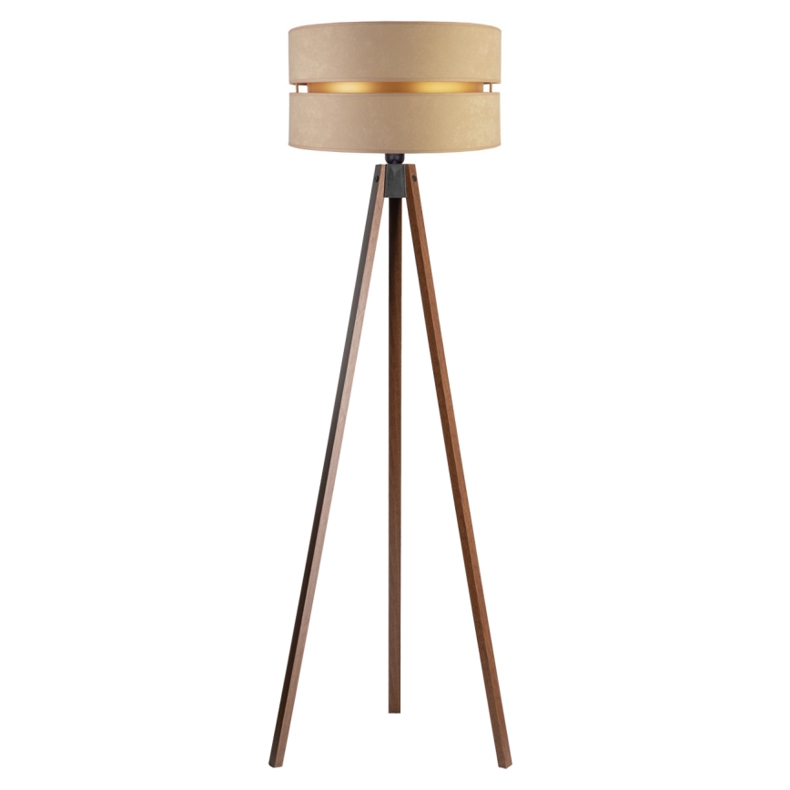 Duolla - Gulvlampe DUO 1xE27/60W/230V diameter 44 cm beige/wenge