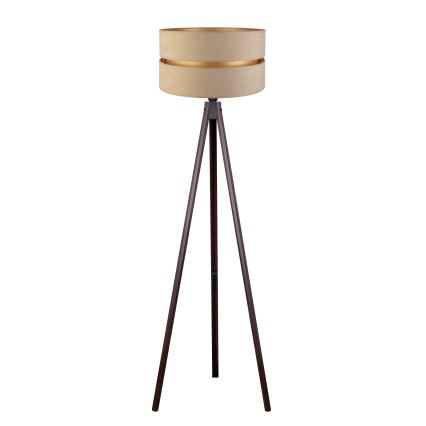 Duolla - Gulvlampe DUO 1xE27/60W/230V diameter 44 cm beige/wenge