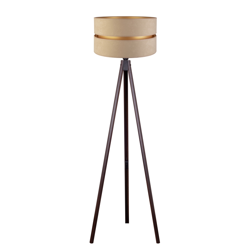 Duolla - Gulvlampe DUO 1xE27/60W/230V diameter 44 cm beige/wenge