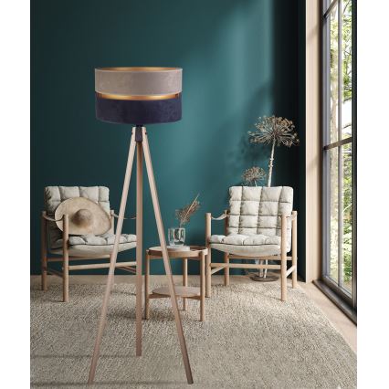 Duolla - Gulvlampe DUO 1xE27/60W/230V diameter 44 cm grå/blå/beige