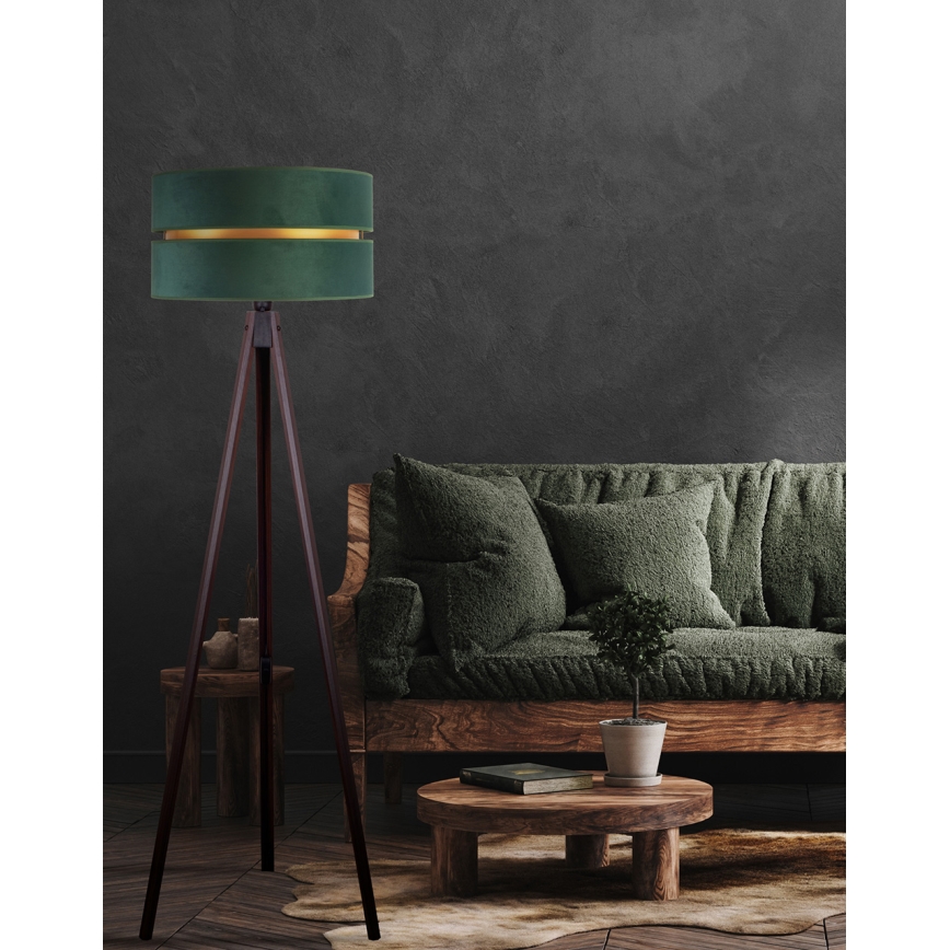 Duolla - Gulvlampe DUO 1xE27/60W/230V diameter 44 cm grøn/wenge
