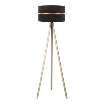 Duolla - Gulvlampe DUO 1xE27/60W/230V diameter 44 cm sort/beige