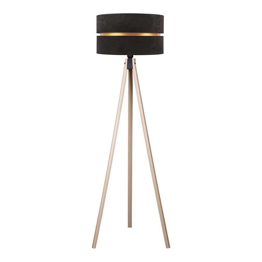 Duolla - Gulvlampe DUO 1xE27/60W/230V diameter 44 cm sort/beige