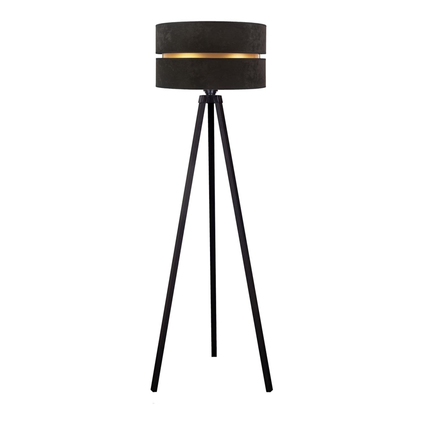 Duolla - Gulvlampe DUO 1xE27/60W/230V diameter 44 cm sort/wenge