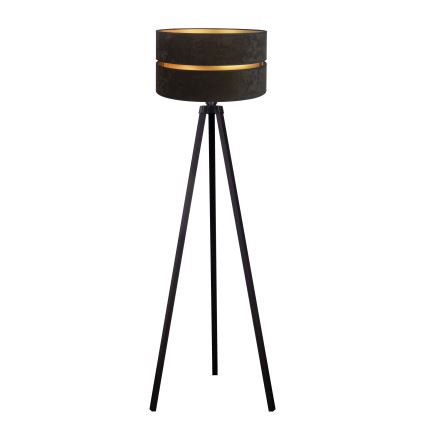Duolla - Gulvlampe DUO 1xE27/60W/230V diameter 44 cm sort/wenge