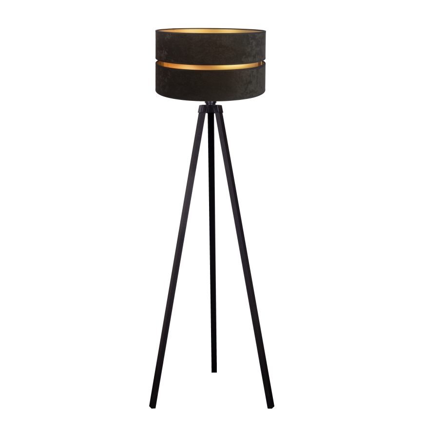Duolla - Gulvlampe DUO 1xE27/60W/230V diameter 44 cm sort/wenge
