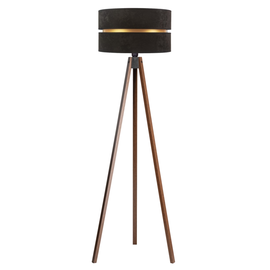 Duolla - Gulvlampe DUO 1xE27/60W/230V diameter 44 cm sort/wenge