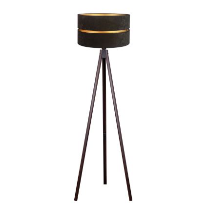 Duolla - Gulvlampe DUO 1xE27/60W/230V diameter 44 cm sort/wenge