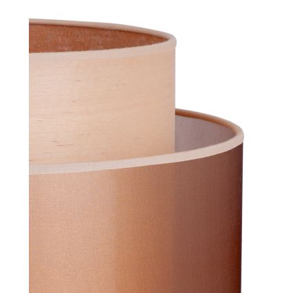 Duolla - Gulvlampe WOOD BOHO 1xE27/15W/230V diameter 45 cm kobber/brun/beige
