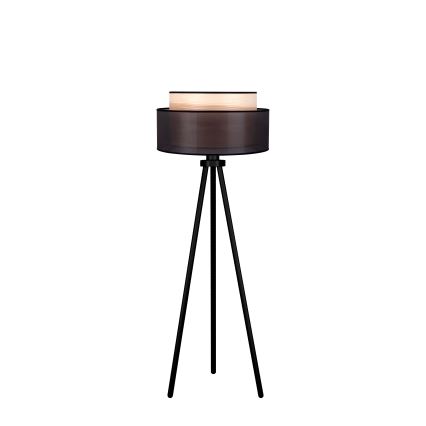 Duolla - Gulvlampe WOOD BOHO 1xE27/15W/230V diameter 45 cm sort/beige
